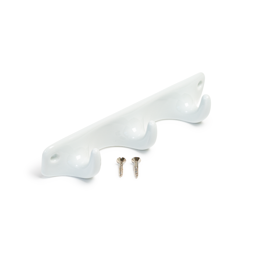 Patère murale crochet blanc Porcelaine