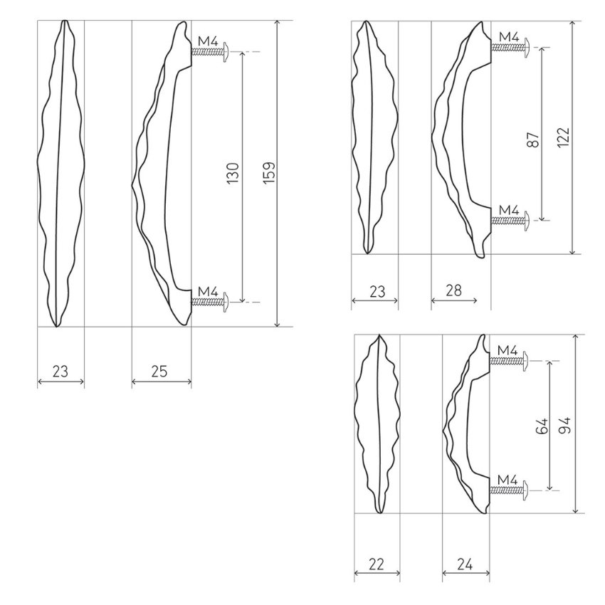 Poignée de meuble Agave Bronze