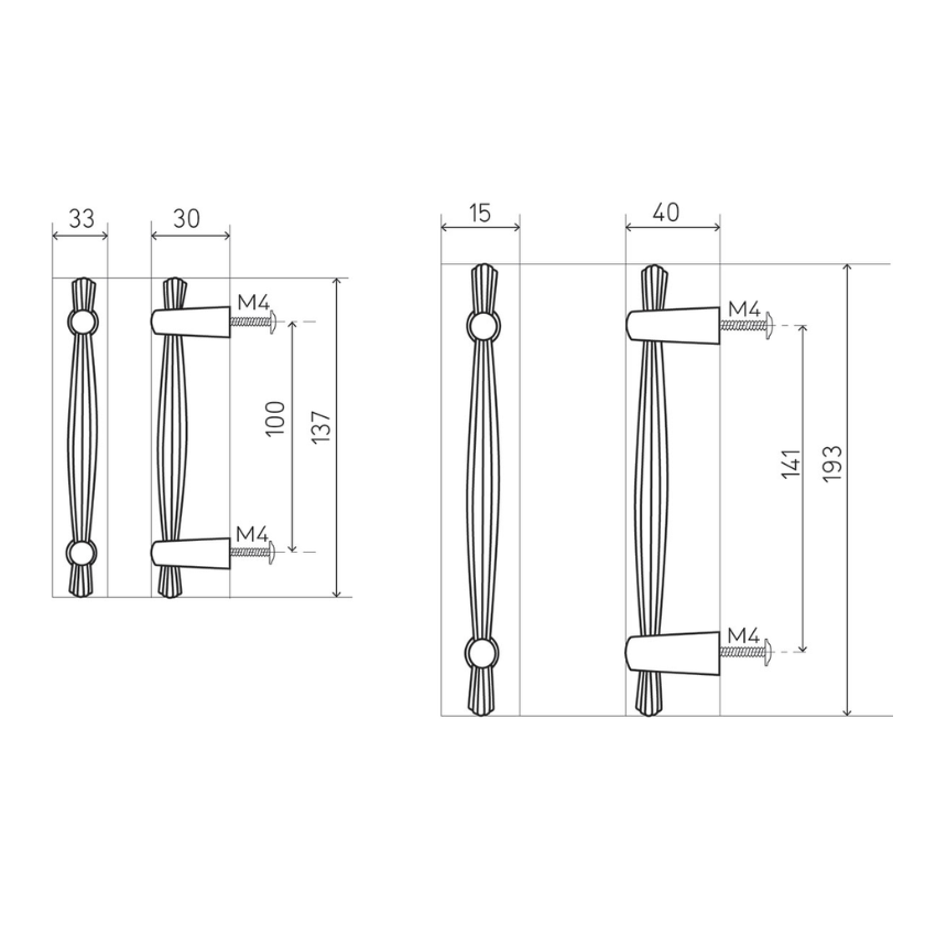 Poignée de meuble Galon Bronze