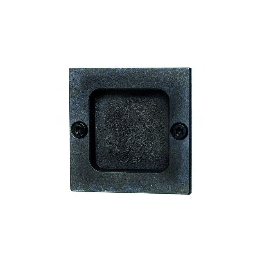 Poignée encastrée Porte Coulissante Carrée Simple Acier noir