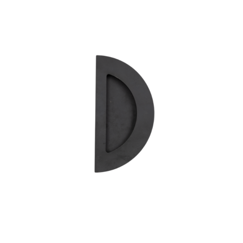 Poignée encastrée porte coulissante Demi-Lune Acier noir
