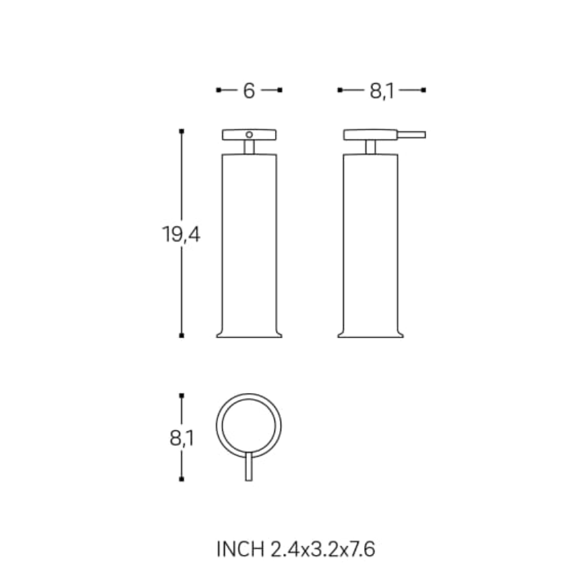 Porte savon liquide à poser Iloa