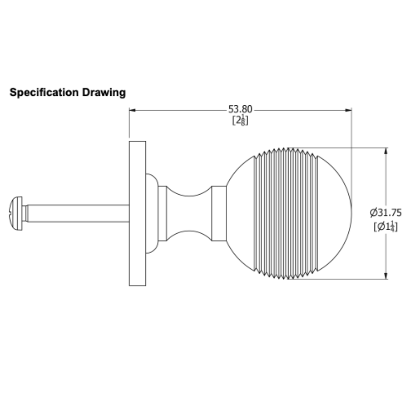 Bouton de meuble Samy Rond Laiton 25mm