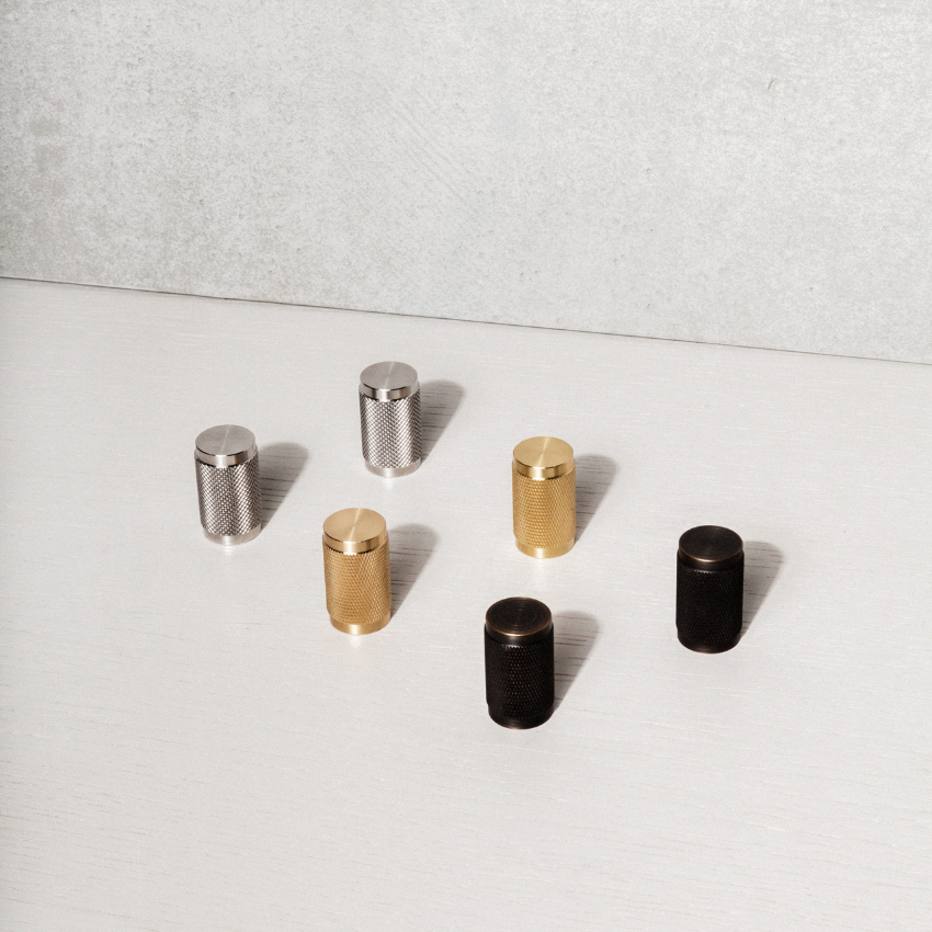 Paire de Boutons de meuble Cross Knurl