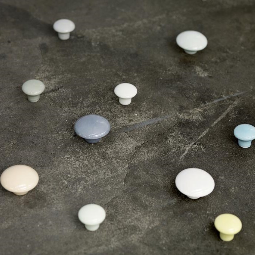 Patère murale Isabelle en Porcelaine Bouton de meuble Brillant