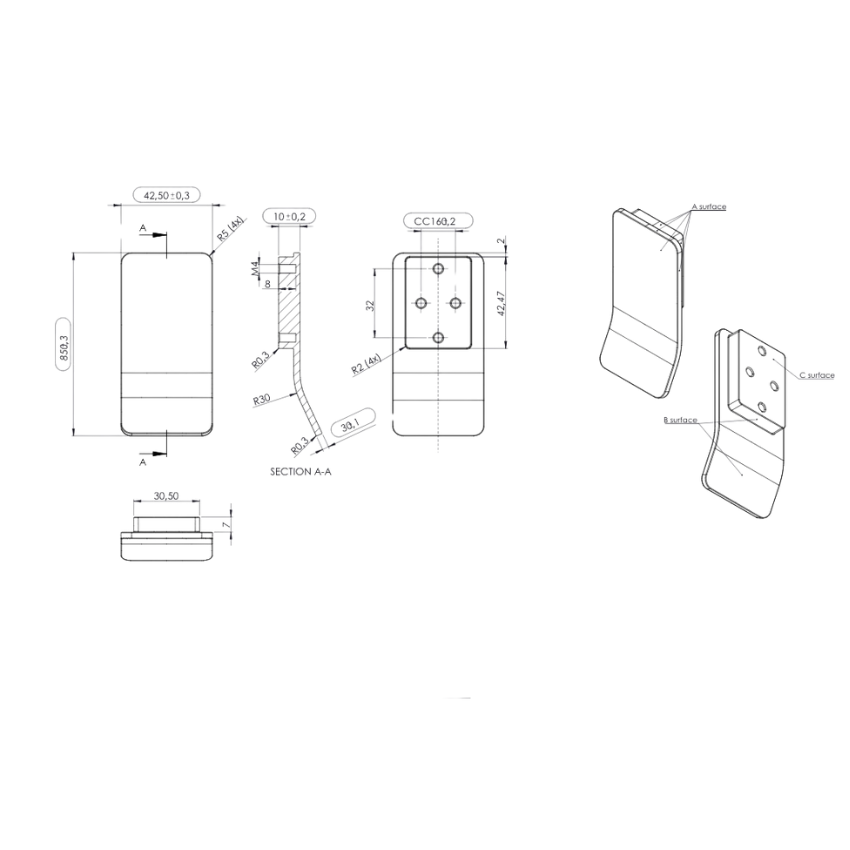 Poignée de meuble Agel L42,5