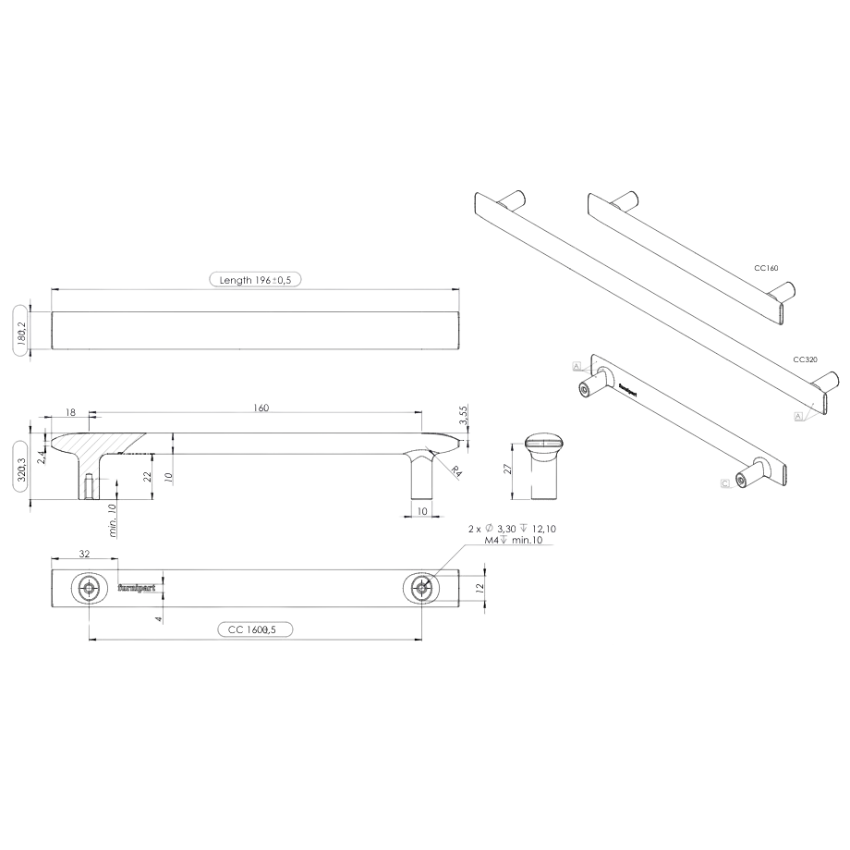 Poignée de meuble Argy