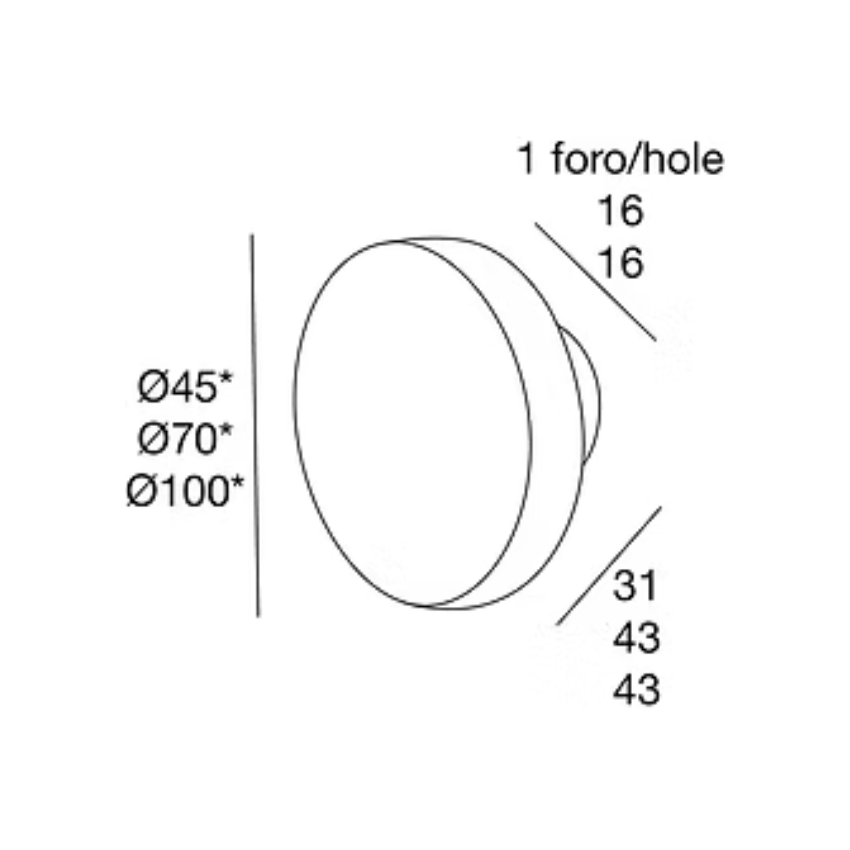 Bouton de meuble Rock