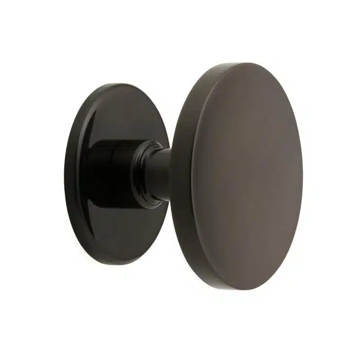 Idir fixed door knob Ø 70 mm Brass