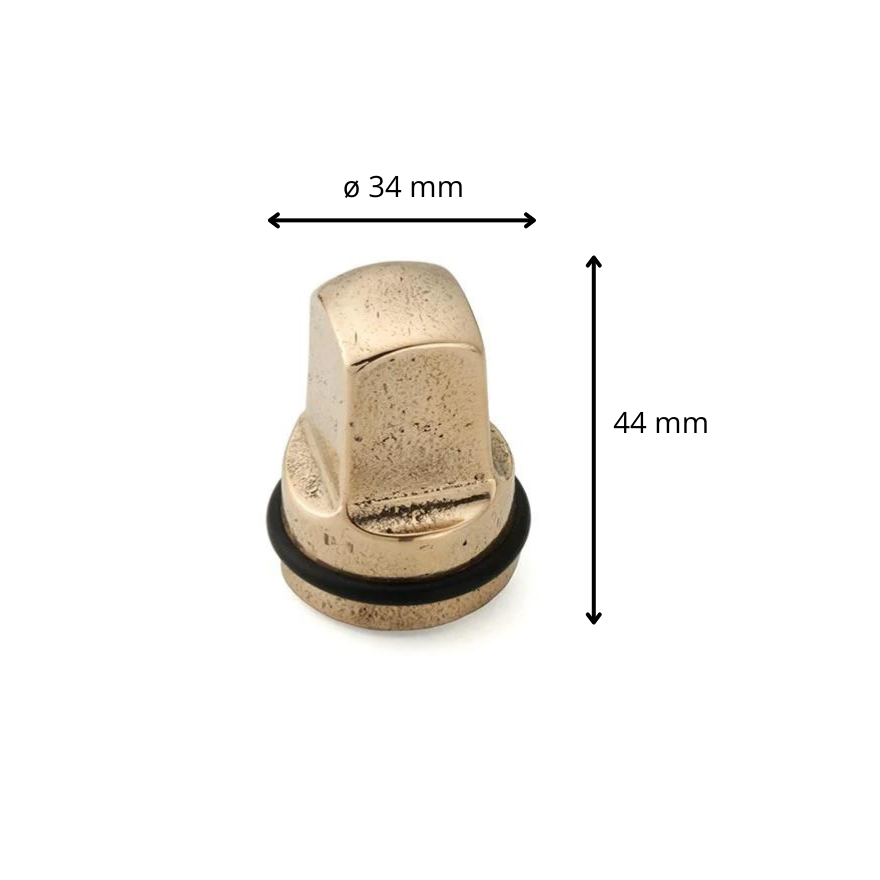 Butée de porte carrée 44 mm Bronze