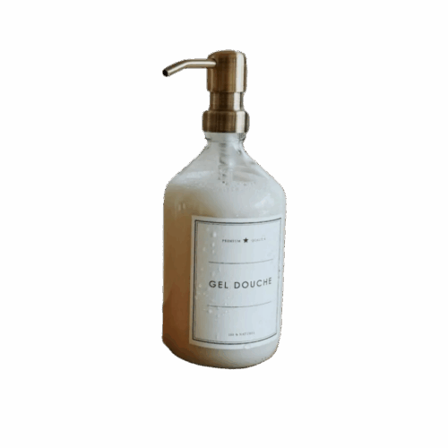 Distributeur de Gel Douche Aden en verre Transparent Distributeur de Gel Douche Aden en verre Transparent