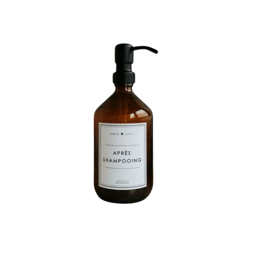 Flacon d'Après-Shampoing Aden en verre Ambre