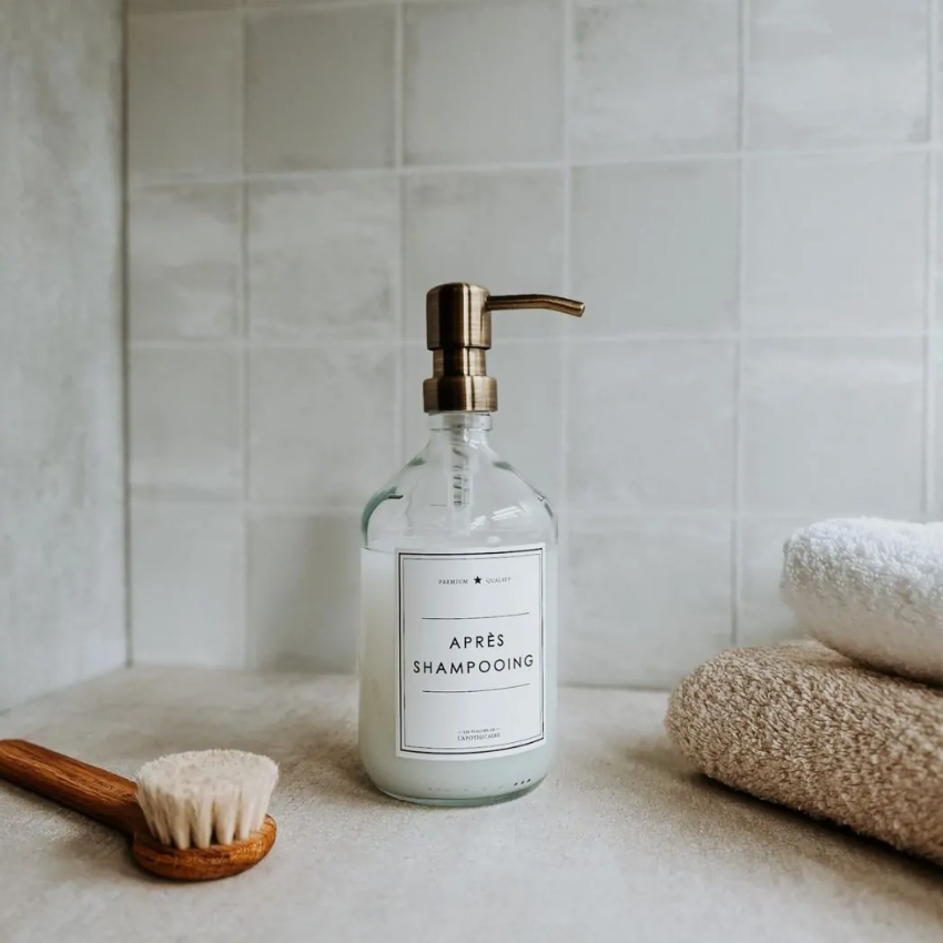 Flacon d'Après- shampoing Aden en verre Transparent