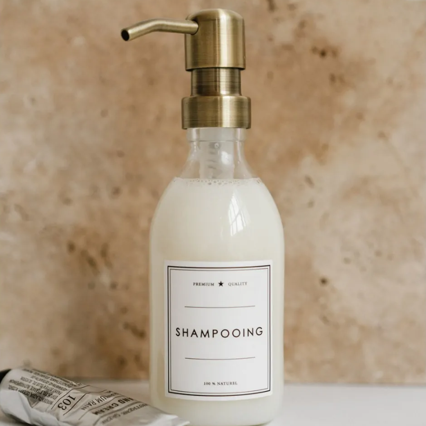 Flacon de shampoing Aden en verre Transparent