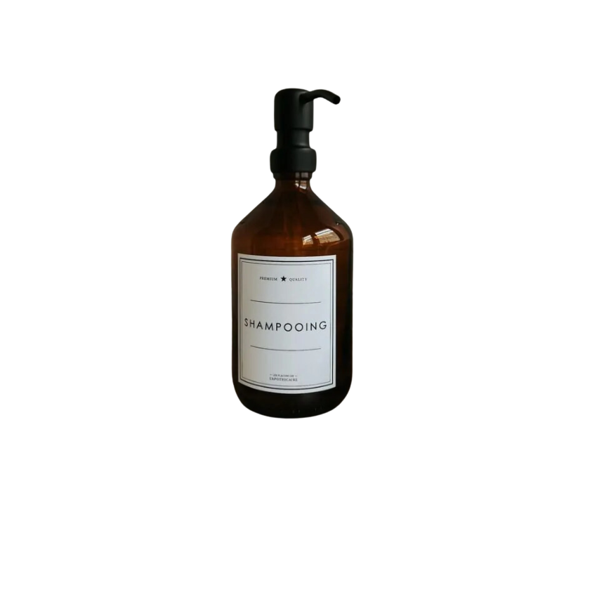 Flacon de Shampoing Aden en verre Ambre