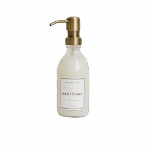 Flacon de shampoing Aden en verre Transparent Flacon de shampoing Aden en verre Transparent