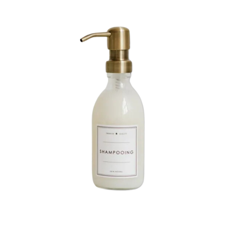 Flacon de shampoing Aden en verre Transparent
