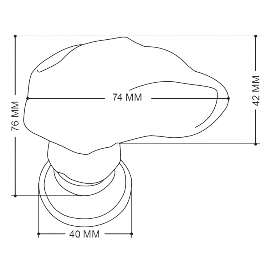 Paire de poignées de portes Guimard Porcelaine