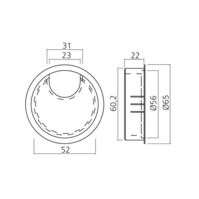 Passe-câble rond Passe-câble rond