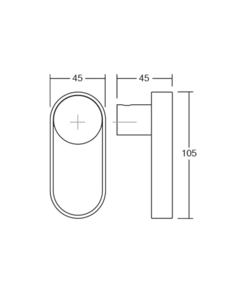 Patère murale Éléa ovale