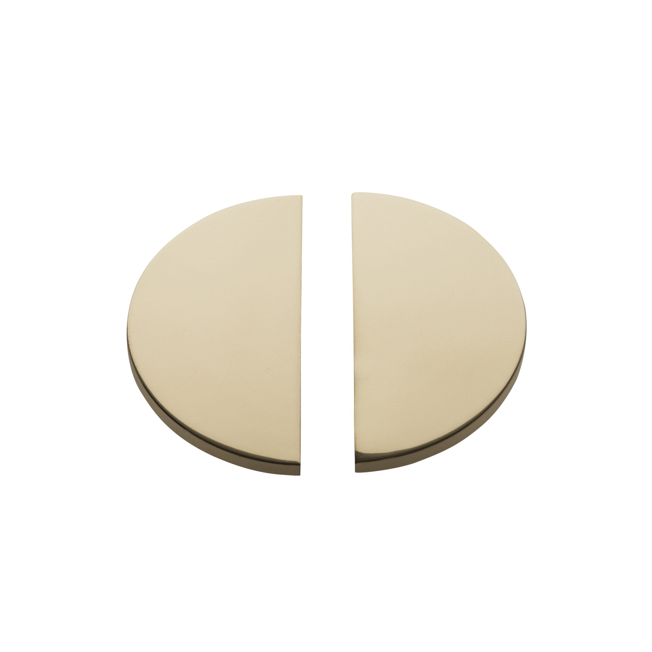 Bouton de meuble Olivier demi-lune en Laiton