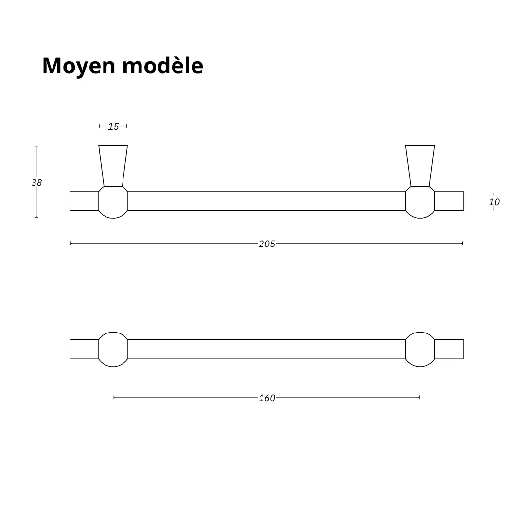 Poignée de meuble Agathe Laiton Poignée de meuble Agathe Laiton