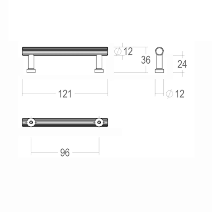 Poignée de meuble Dorique Laiton