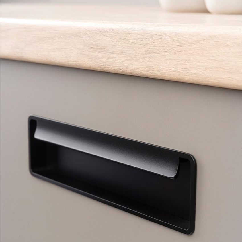 Poignée de meuble encastrée Cadix - Blanc Mat, Taille unique