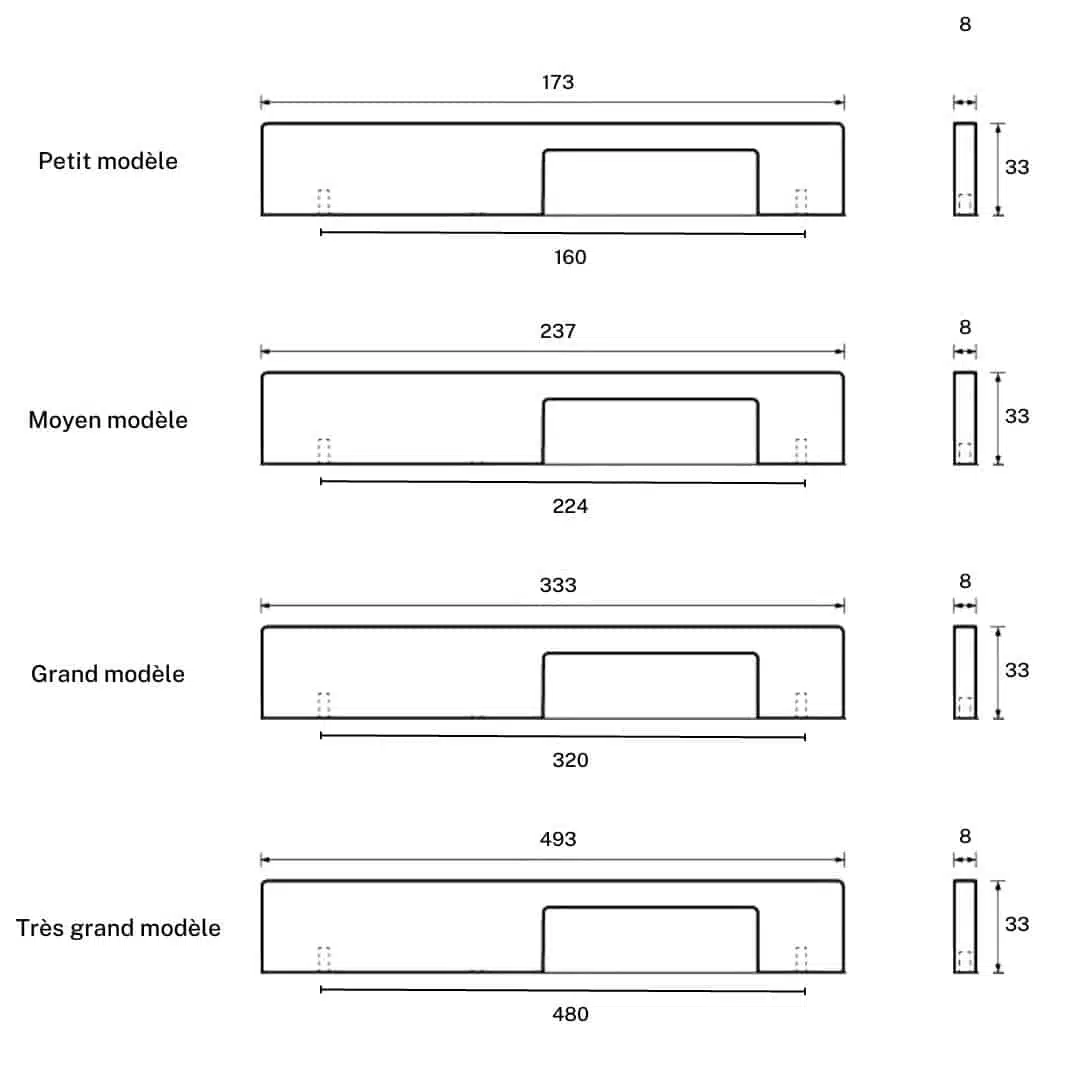 Poignée de meuble Gaïa Asymétrique Poignée de meuble Gaïa Asymétrique