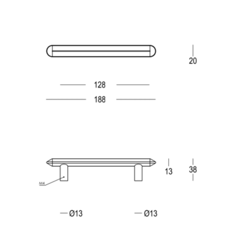 Poignée de meuble Leaf Laiton