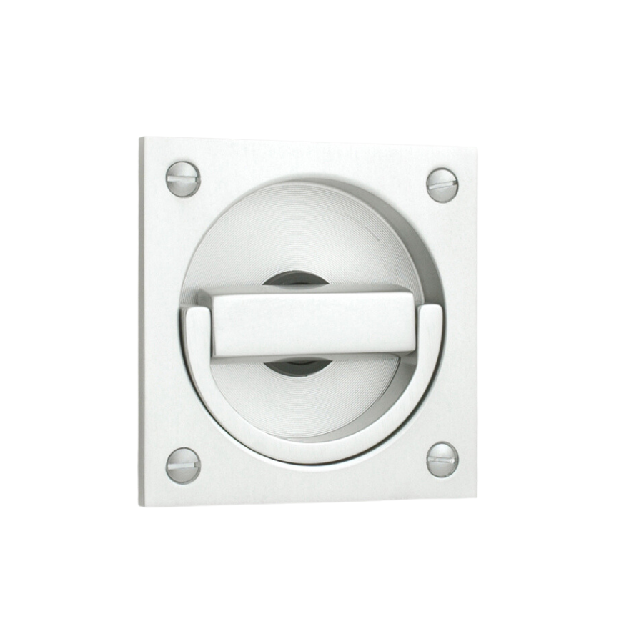 Poignée encastrée carrée à anneau