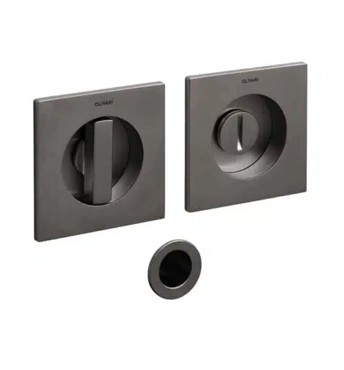 Poignée encastrée de porte Dorothée carrée Condamnation Ø48 mm Poignée encastrée de porte Dorothée carrée Condamnation Ø48 mm