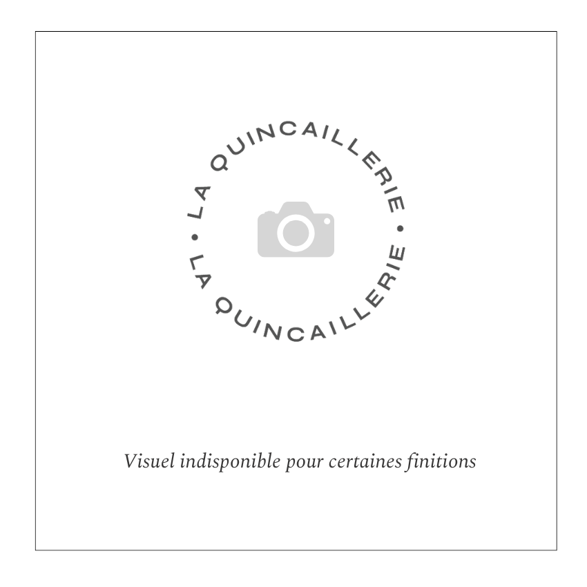 Bouton de meuble Bau Boule sur Plaque Demi-lune Laiton