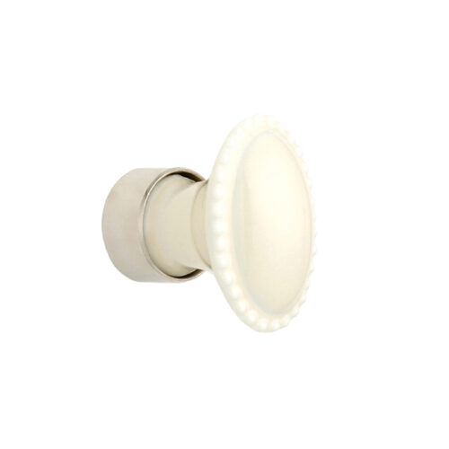 Bouton de meuble Perlé Porcelaine Blanc ivoire