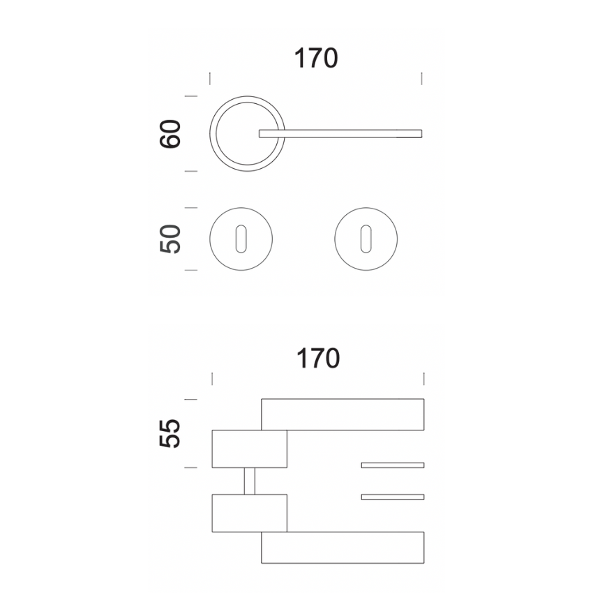Paire de Poignées de portes Chronos
