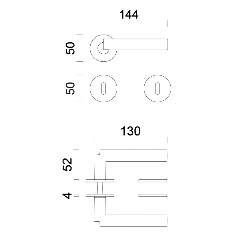 Paire de Poignées de portes Odo