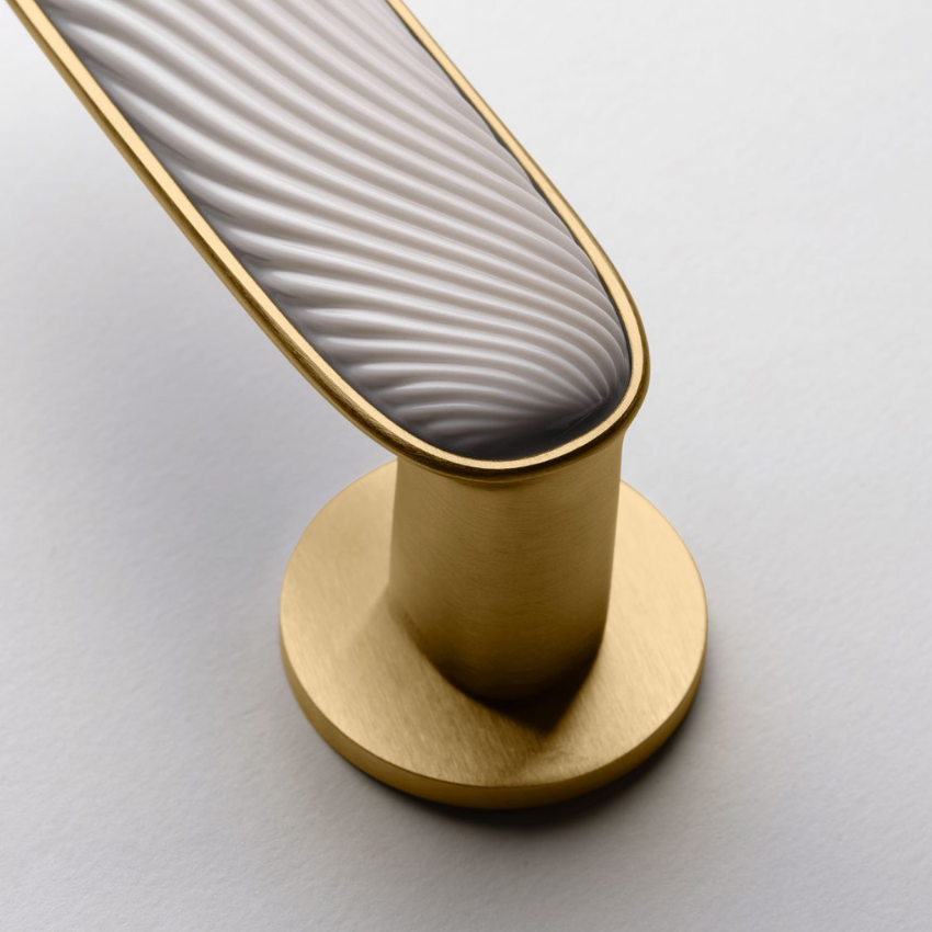 Paire de Poignées de portes Sandy Porcelaine