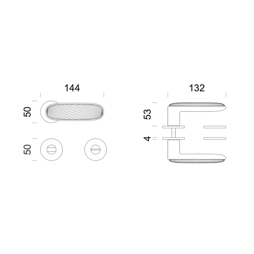 Paire de Poignées de portes Sandy Porcelaine