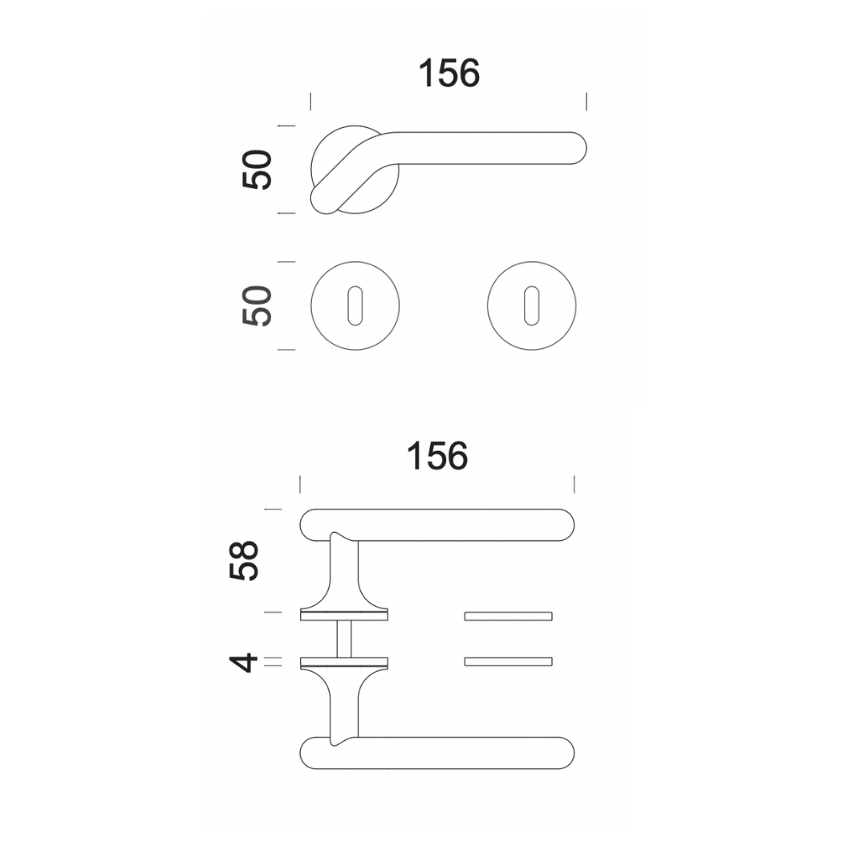 Paire de Poignées de portes Twig