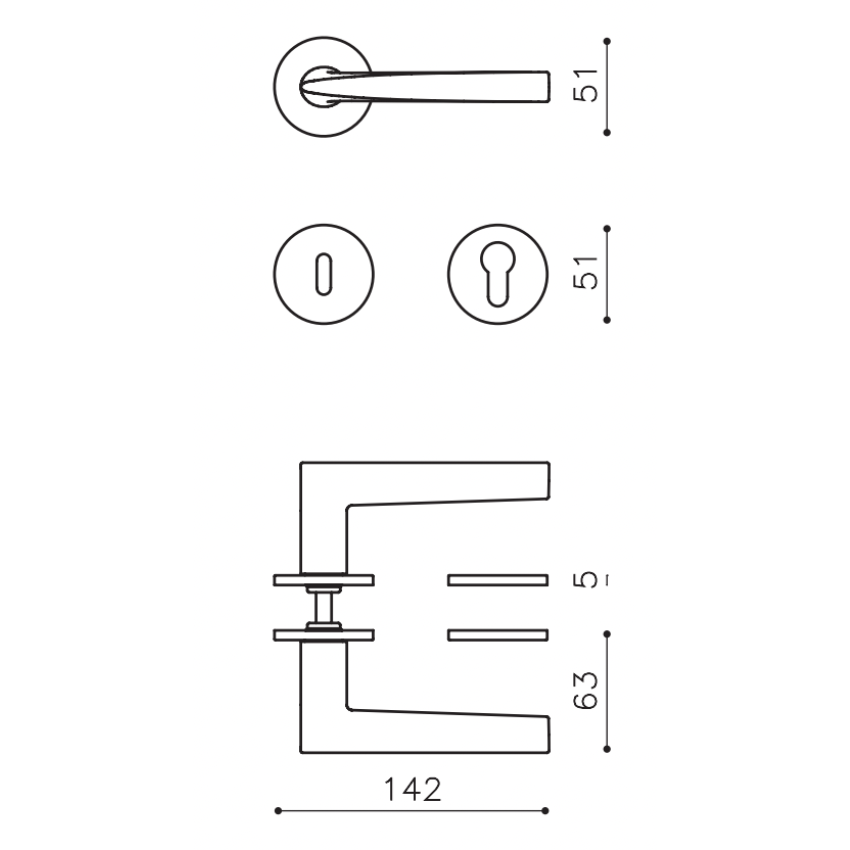 Paire de poignées de portes Vincent Uy