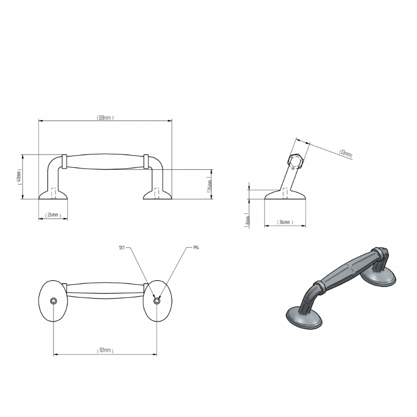 Poignée de meuble Pergolèse Laiton