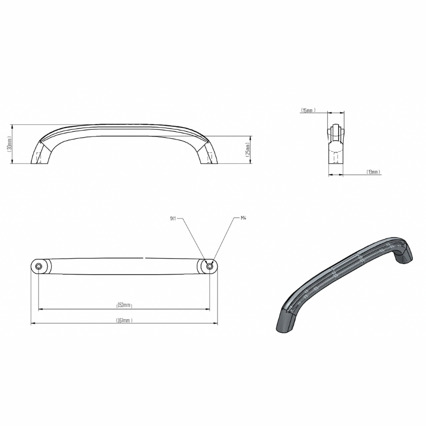 Poignée de meuble Ranelagh Laiton