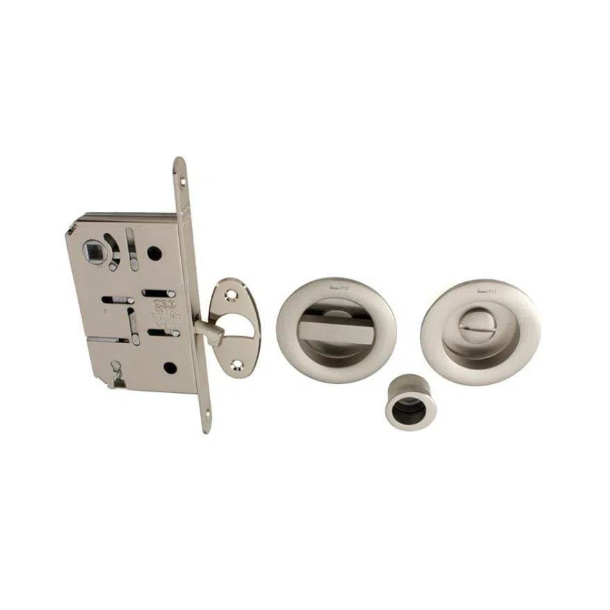 Poignée encastrée Adelfia ronde Condamnation avec Serrure Ø48 Poignée encastrée Dania Condamnation Ø48