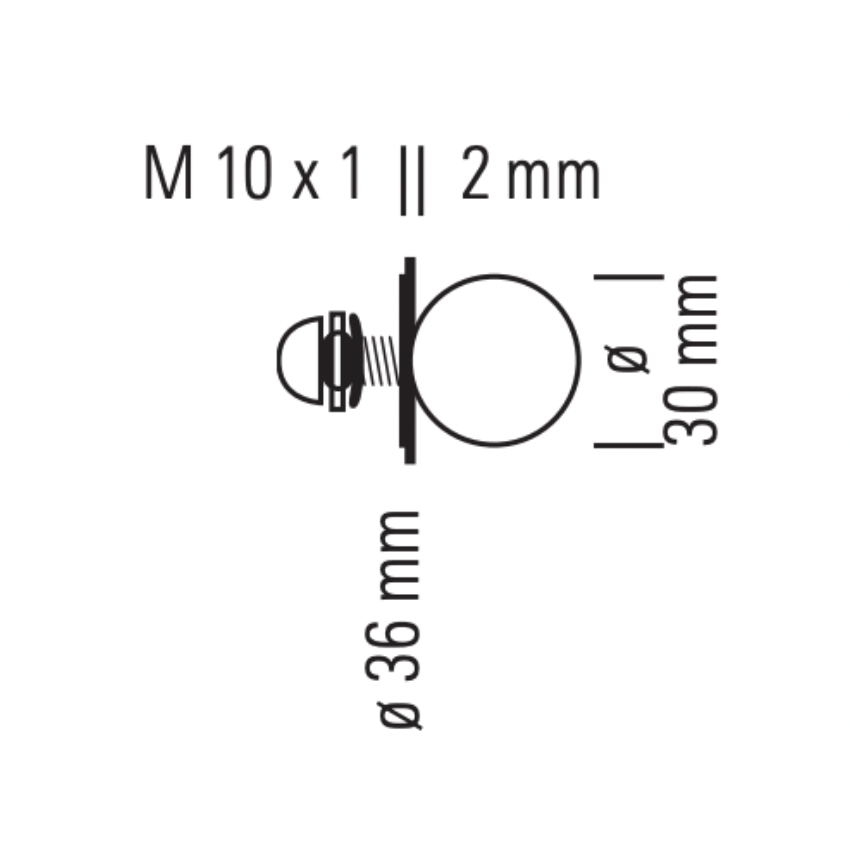 Bouton de meuble Bau Boule