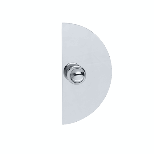 Bouton de meuble Bau Boule sur Plaque Demi-lune Laiton Bouton de meuble Bau Boule sur plaque Demi-lune