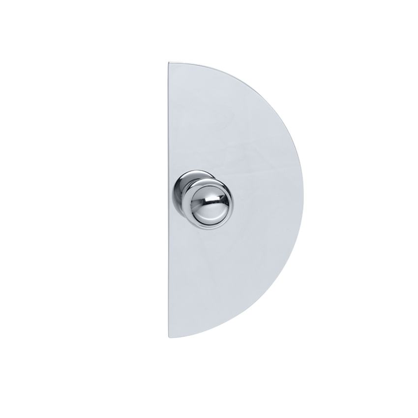 Bouton de meuble Bau Boule sur plaque Demi-lune