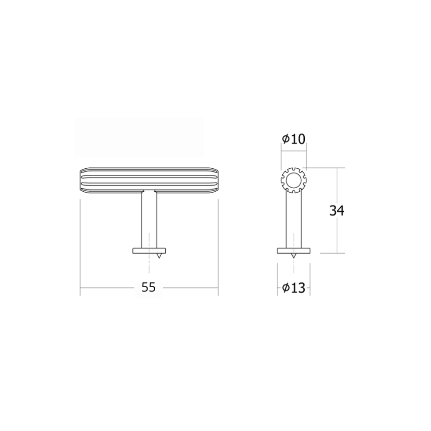Bouton de meuble Bilbao Mini Aluminium
