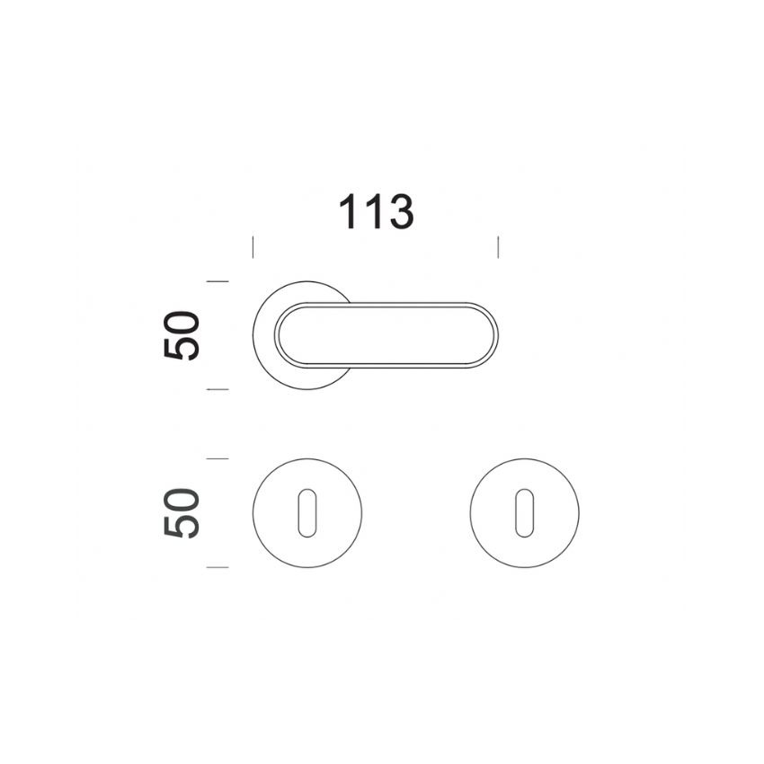 Paire de Poignées de portes Butterfly Aluminium et Porcelaine