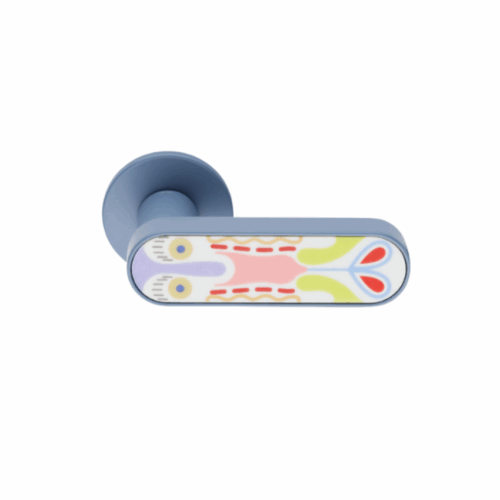 Paire de Poignées de portes Butterfly Mini Aluminium et Porcelaine