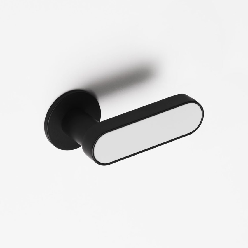 Paire de Poignées de portes Butterfly Mini Aluminium et Porcelaine